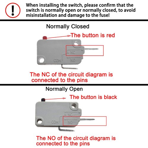 Yoiilnz KW3A Microwave Oven Door Switch 16A 125/250V Door Interloc(Normally Open & Normally Close) (2 Normally Open and 1 Normally Close)