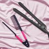 Herstyler Hair Straightening Comb - Flat Iron Comb - Hair Straightener Comb With a Firm Grip - Styling Comb for Women (Pink)