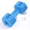 PawfectPals Indestructible Dumbbell Dog Chew Toy for Aggressive chewers, Interactive Puzzle Toy, Food Dispenser Feeder, Natural Rubber Bite Resistant for Teeth Dental Cleaning-Insert Treats (Blue)