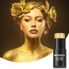 BOBISUKA Gold Face Paint Stick, Waterproof Metallic Golden Full Body Paint Sticks, Blendable Painting Kit for Halloween Makeup SFX Cosplay Special Effects Fancy Parties Cosplay Costume Stage
