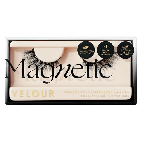 Velour Magnetic Eyelashes – Luxurious False Lashes – Reusable Magnetic Lashes – Wear up to 30x – Vegan, All Eye Shapes, Natural Magnetic Lashes, Magnetic Eyeliner not Included (Opposites Attract)