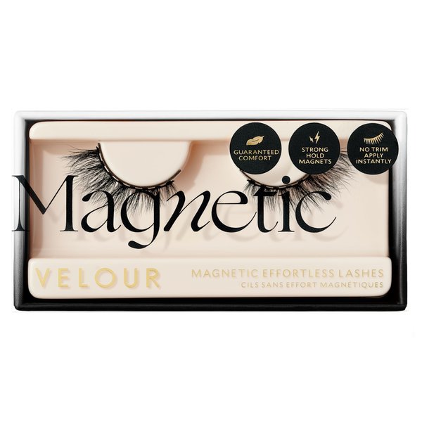 Velour Magnetic Eyelashes – Luxurious False Lashes – Reusable Magnetic Lashes – Wear up to 30x – Vegan, All Eye Shapes, Natural Magnetic Lashes, Magnetic Eyeliner not Included (Opposites Attract)