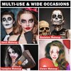 AOAZXBB White Black Red Face Paint Clown Makeup Kit for Kids Adults,Oil Based Face Body Paint with Brushes for Halloween Cosplay Zombie Vampire SFX Makeup Kit
