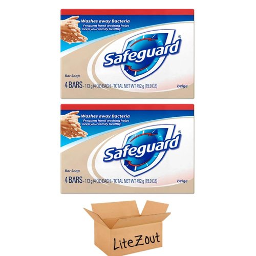 LiteZout Bath Bar Soap (2 packs of 4 bars)