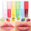 Lip Oil Tinted, Joyeee 6pcs Moisturizing Lip Glow Oil Lip Gloss Non-sticky Lip Plumper Tinted Lip Balm Lip Care Make Up Gifts for Women Girls Daily Lip Care Repairing & Lip Makeup