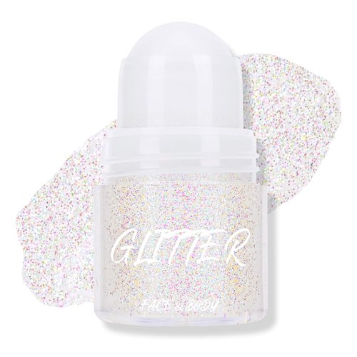 KYDA Roll-on Body Glitter Stick, Chunky Glitter Gel for Face Body Hair, Sparkling Mermaid Chameleon Sequins Paint Jelly, Multiuse Makeup Glitter Gel, Multicolor 04