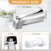 Dreyoo Tub Spout with Diverter, Tub Spout (Universal Fits 1/2" Copper Pipe, 1/2" IPS and 3/4" IPS), Bathroom Bathtub Faucet with Adapters and Hex Wrench, Chrome (Simple)