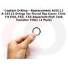 Captain O-Ring – Replacement A20212 A-20212 Orings for Fluval Top Cover Click-Fit FX4, FX5, FX6 Aquarium Fish Tank Canister Filter (4 Pack)