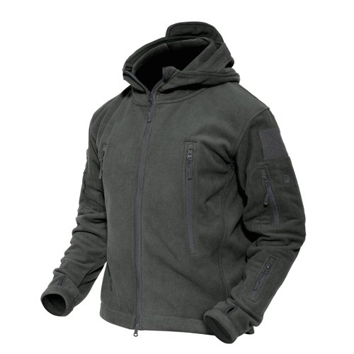MAGCOMSEN Winter Jackets for Men Tactical Jackets Military Jacket Fleece Hoodie Men Thermal Jackets Gray L