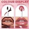 HOSAILY Peel Off Lip Liner Stain Tattoo, Long Lasting Waterproof Lip Stain Peel off, Tattoo Pink Lip Liner and Lip Gloss Combo, Non-Stick Cup Nourishing Lip Butter Gloss Set Lipstick Makeup