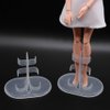 TOPINCN 5/10 Pcs Doll Stands Display Holders, Small Toy Stand Support for Dolls, Plastic Doll Display Holder Model Support Action Figures Stands Frame Dolls Accessories (10PCS)