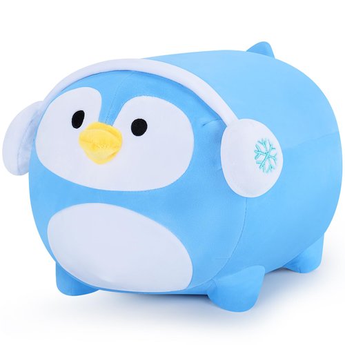 Penguin Plush Stuffed Animal-16'' Penguin Plush Toy, Penguin Plush Pillow, Cute Soft Plush Blue Penguin Plushie Stuffed Toys, Penguin Plush Pillows Toy Decoration Doll Gift for Kids Girls Boys
