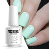 Vishine Nail Gel Polish, 15ml Soak Off Nail Gel Polish Nail Art Manicure Salon DIY Long-lasting, UV LED Lamp Required - Light Mint Green 0.5 OZ