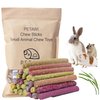 Petawi 70Pcs Timothy Hay Sticks Rabbit Toys, Chinchilla Guinea Pig Bunny Chew Toys Sticks, Hamster Treats Chews Toys for Teeth Bunny Chinchilla Guinea Pig Hamster Small Rodents