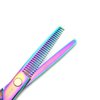 5.5 Inches Hair Scissors with Thinning Comb Hair Cutting Shears Thinning Shears set for Professional and Personal (Rainbow)