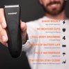 MANSPOT Manscape Groin & Body Hair Trimmer for Men, Electric Ball Trimmer Pubic Trimmer Shaver,Manscape Kit with 4 Guard,Replaceable Ceramic Blade Heads,Waterproof Wet/Dry Shaver,90 Minutes Shaving