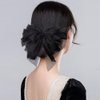 JKQBUX Sweet elegant Big Bow Hair Clips Solid Color silky Bow Barrettes Spring Hair Accessories for Women Girls Wedding Party