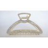 Generic Art deco gold metal round crystal hair claw clip