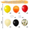 Dagelar Black Orange Yellow Red Balloons, Colorful Latex Balloons with Confetti Balloons, for Construction, Race Car, Monster Truck, Mouse Theme Birthday Party, Carnival, Baby Shower, Boy Party Supply