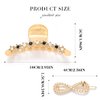 Fashey Hair Claw Clips Pearl Claw Clips Star Hair Clips Nonslip Crystal Hair Jaw Clips Hair Accessories for Women and Girls(Pack of 2)