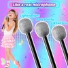 Eerrhhaq 6 PCS Microphone Prop,Plastic Fake Microphone,Stage Glittered Microphone Prop for Kids,Halloween Christmas Karaoke,Costume Prop,Birthday Party