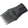 Black Universal Hair Dryer Nozzle - Plastic Hairdressing Salon Comb Attachment for Straightening and Detangling Fine, Curly Hair | Styling Tool