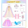 Princess Dress Up Shoes & Jewelry Boutique DISHIO Girls Dress Up Shoes for Pretend Play Clothes Accessories with Peach Ice Theme Costumes for Toddler Little Girls Age 3 4 5 6 Birthday Gifts