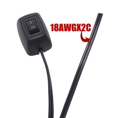 TWTADE Paste Type Switch Car Push Button Switch ON/Off DC12V Surface Mount Switch Water Drop Shape DIY Car Switch SPST Rocker Switch with 11.8" Cable for Various Lamps and Lanterns H-013-30CM