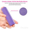 20PCS Nail File Buffer Set for Natural Nails,100 180 Grit Nail File,4 Sides 120 Grit Sanding Buffer Nail Block for Gel Acrylic Nails Professional Manicure Tool,Purple