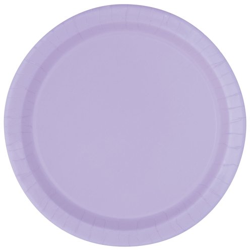 Lavender Solid Round Dessert Paper Plates - 7" (Pack of 20) - Vibrant Party Plates for Appetizing Treats - Perfect for Birthdays & Events