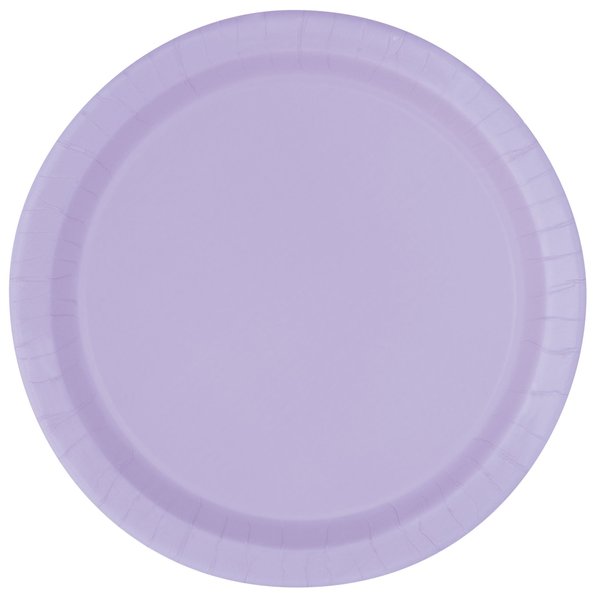 Lavender Solid Round Dessert Paper Plates - 7" (Pack of 20) - Vibrant Party Plates for Appetizing Treats - Perfect for Birthdays & Events