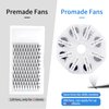 Volume Lash Extensions 12D Premade Fans Eyelash Extensions 500 PCS 0.07mm Thickness 9-16mm Mixed C/D Curl Short Stem Premade Volume Eyelash Extensions Pointed Base Fans by WENDY LASHES (500PCS-12D-0.07-C, 13-20mm Mixed Tray)