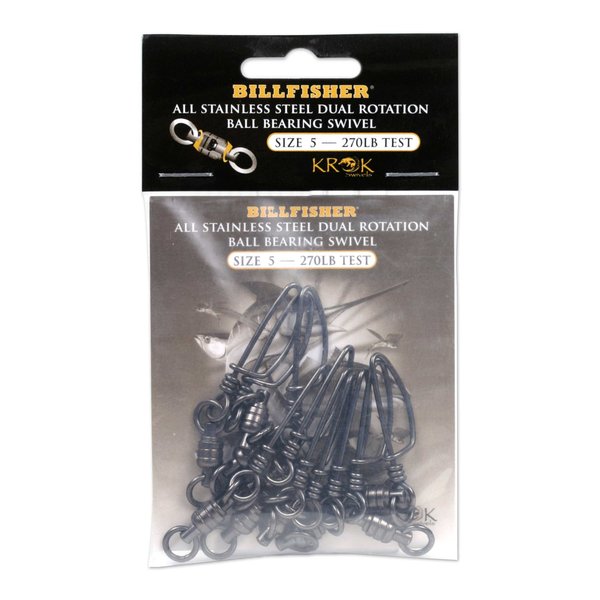 Fisher Scientific KBBSS270-10PK Krok BB Fishing Swivels