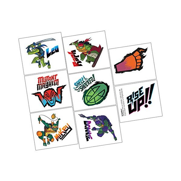 Assorted Rise of the TMNT Kids Temporary Tattoos- 8 pcs.