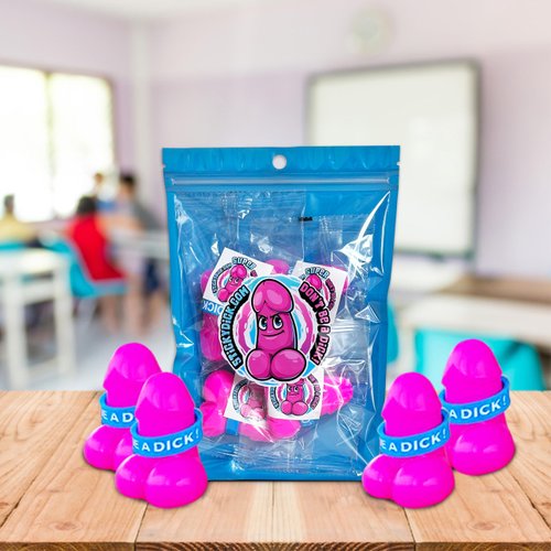 StickyDick 4 Pack - Sticky Toys - Novelty Sticky Toy & Fidget Sensory Toy - Sticks to Wall, Ceiling, Glass, Computers, Car - Fun Party Favors - STICKYDICK.COM a USA Company