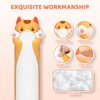 Mewaii Artist-Designed Ultra Soft Long Cat Plush Body Pillow, Extra Stuffing for Comfort, Premium Quality Stuffed Animal Gift for Girlfriend or Cat Lovers (Brown Cat Body Pillow 20 Inch)