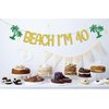 Beach I'm 40 Banner, Happy 40th Birthday Decorations, Straight Outta 1983, Beach Pool Party Decorations, Summer Tropical Beach Forty Years Old Birthday Party Supplies Gold Green