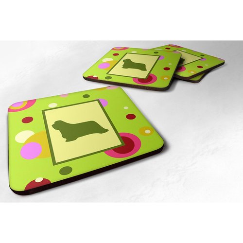 Bearded Collie Foam Coaster Set of 4