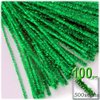 The Crafts Outlet Chenille Sparkly Stems, Pipe Cleaner, 20-in (50-cm), 100-pc, Fuchsia