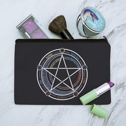 GRAPHICS & MORE Pentagram Pentacle Star Wiccan Witch Makeup Cosmetic Bag Organizer Pouch