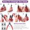 Swpeet 262Pcs 4 in 1 Snap Ring Pliers with 6 Sizes 4mm to 30mm Alloy Steel External Retaining Rings Internal Circlip Snap Retaining Clip Ring Assortment Kit for Pin Clips Internal External Repair