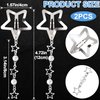 CustomyLife 2pcs Star Pearl Snap Hair Clips, y2k Silver Hair Barrettes Cute Tassel Metal Hair Pins Wedding Prom Hair Styling Accessories for Women Girls Gift