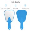 Annhua Handheld Mirror Small with Handle Blue, Hand Mirror Tooth-Shaped Kids Makeup Mirror Cute for Salon|Barber|Hairdressing - Easy to use & Lightweight