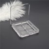 3Pcs Empty Eyeshadow Palette Box Clear Plastic DIY Refillable 4 Grids Makeup Eyeshadow Powder Blush Lipstick Containers Square Small Case for Women Daily and Travel Use