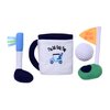 4 Piece Plush My First Golf Gift Set with Sensory Toys for Baby, Blue Stripe, 9 inch