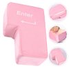 jojofuny Big Enter Key USB Enter Key Desktop Nap Pillow Enter Button for Computer USB Unbreakable Big Enter Button Throw Pillow Desk Pillow for Arms USB Button Cloth Animal Neck Office