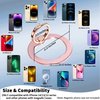 TACOMEGE Crystal Magnetic Phone Grip Holder, Ring Stand for Mag Safe Accessories, for iPhone 15/14/13/12 Plus/Pro Max/Pro/Mini(Rose Gold)
