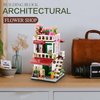 TEXXXIAN Flower Shop Micro Building Blocks Set for Girls Simulation Mini House Building Educational Creative Toy for Kids Ages of 8+ 953 Pieces Street View