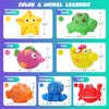 Mold Free Baby Bath Toys - 7 Pcs No Hole Ocean Animals Bathtub Toys for Toddlers 1-3/Infants 6-12-18 Months,Water Table Toys Shower Toys Pool Toys for 1 2 3 4 Year Old Boys Girls Kids