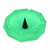 ooDuo 1 Geometric Silicone Ashtray - Glow in the Dark - Unbreakable Multipurpose Storage Ash Tray - w/Glass Friendly Tapping Center